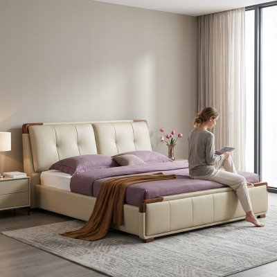 Design slaapkamer 3-delige set Bed Nachtkastje Klassiek luxe beddenset meubilair