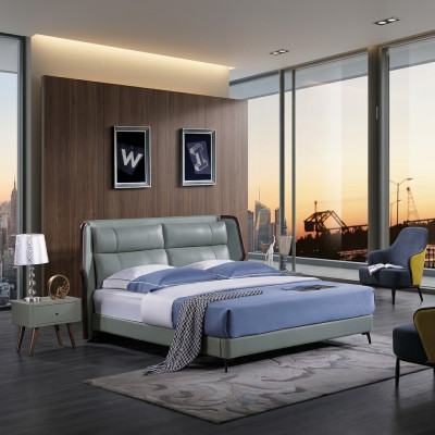 Bed 2x Nightstands 3-piece. Italian Furniture Bedroom Beds Wood New Set