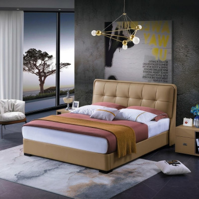 Ontwerp slaapkamer 3-delige set Bed 2x nachtkastje Klassiek luxe beddenset meubels