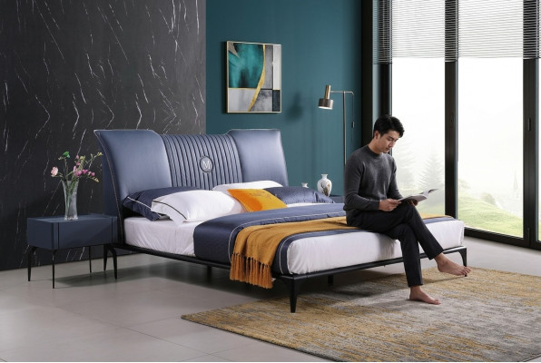 Slaapkamer meubels 3-delig set Hotel Bed + 2 nachtkastjes Hoogglans Bedden Italië