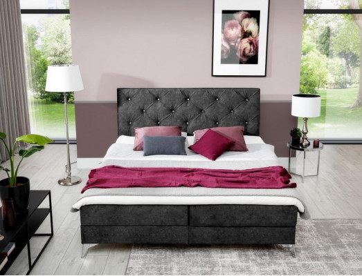Bed textiel bekleding dubbel design barok moderne stijl Chesterfield bedden hotel