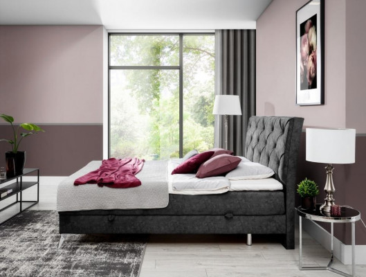 Bed textiel bekleding dubbel design barok moderne stijl Chesterfield bedden hotel