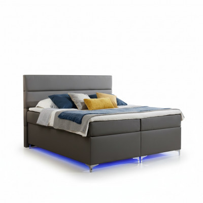 Boxspring bed Tweepersoons bed Lederen bedden Gestoffeerd Slaapkamer meubilair 180x200