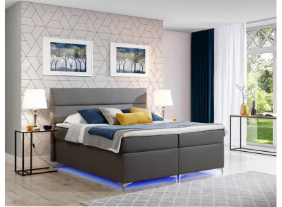 Boxspring bed Tweepersoons bed Lederen bedden Gestoffeerd Slaapkamer meubilair 180x200