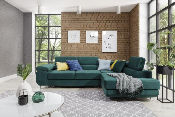 Woonlandschap L-vorm Hoekbank Textiel Ontwerp Bekledingsset Bank Hoek Hoekbank