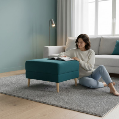 Voetenbankje Zithocker Zitpoef Woonkamer Ontwerp Hocker Leer Textiel