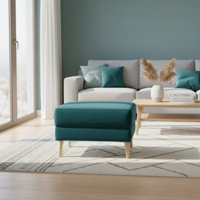 Voetenbankje Zithocker Zitpoef Woonkamer Ontwerp Hocker Leer Textiel