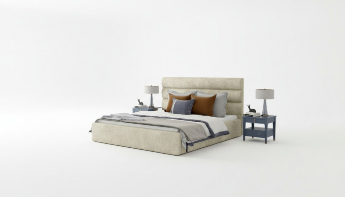 Ontwerper bed gestoffeerd bed koninklijk bed tweepersoonsbed slaapkamer NIEUW