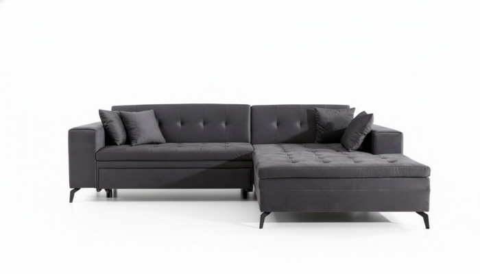 Ontwerp woonlandschap L-vorm hoekbank bank stoffering textiel set sofa hoek nieuw