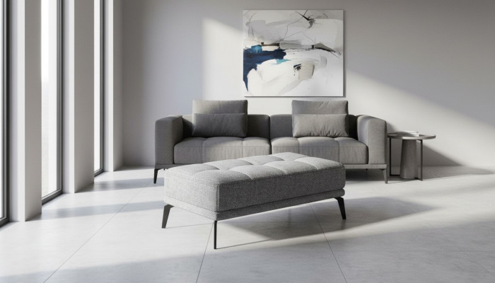Lounge voetenbankje Hocker xxl Club Ottomaanse Pufa leer textiel Ottomaanse ontwerper Nieuw.