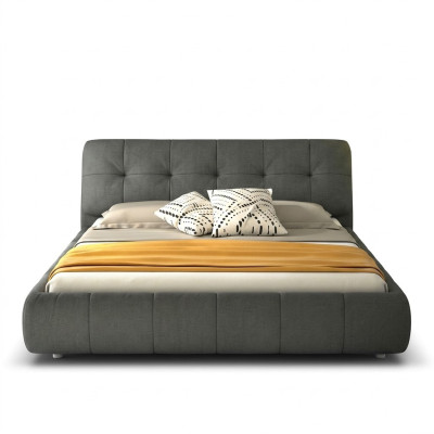 Ontwerp gestoffeerd bed bedden leer dubbel hotel huwelijk slaapkamer boxspring box nieuw
