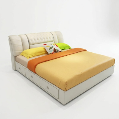 Luxe slaapkamer bed gestoffeerd tweepersoonsbed 180x200 meubelontwerp inrichting