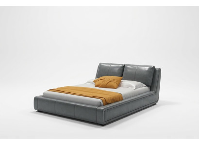 Ontwerper bed luxe dubbel lederen hotel metalen bedden dubbele slaapkamer nieuw