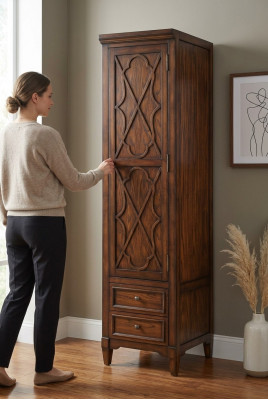 Kledingkast Houten kast Kasten Kapstok Meubels Slaapkamer Kasten Nieuw