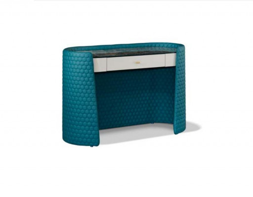 Kaptafel Turkoois Hout Leder Slaapkamer Consoletafels Design Make-up Luxe