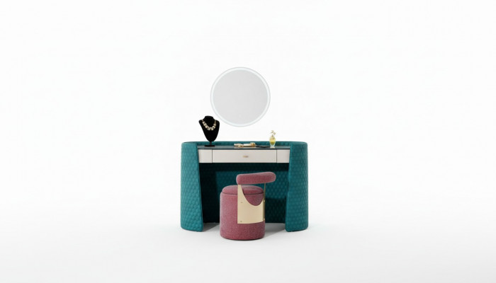 Kaptafel Kruk Slaapkamer Leer Textiel Consoletafels Modern Ontwerp Make-up Nieuw