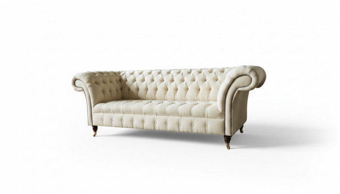 Chesterfield Room Creme Textile New Creative Modern Design Furniture Luxury Sofa