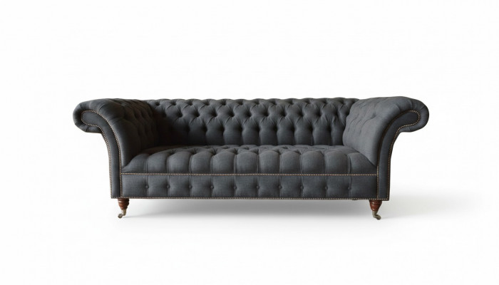 Chesterfield 3-zits Textiel Donkergrijs Modern Design Banken Bank Meubels Ontwerper