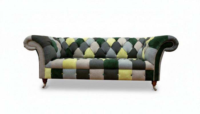 Chesterfield 3-zits bank met meerkleurig woonkamerdesign banken bank ontwerper meubels