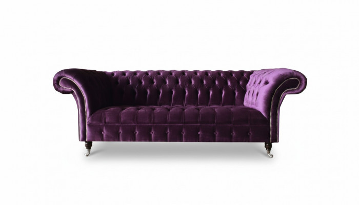 Chesterfield 3-zitsbank Paars Stoffen Design Bank Bekleding Bank Banken Nieuw Textiel