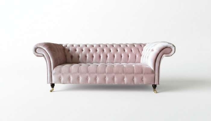 Chesterfield 3-zits Lichtroze Creatieve Meubels Nieuw Woonkamer Modern Design Bankstel
