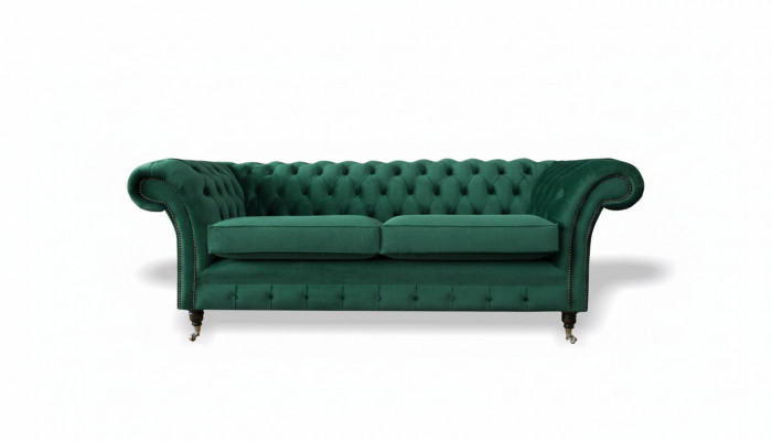 Chesterfield 3-zits Groen Woonkamer Modern Design Bankstellen Bank Originele Stof