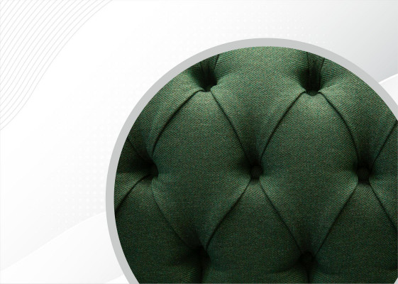 Chesterfield 4-zitter Donkergroene Woonkamer Designbank Grote Stoffen Bank