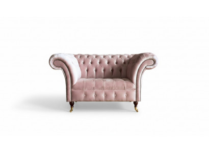 Chesterfield fauteuil roze textiel woonkamer modern design creatieve meubels nieuw