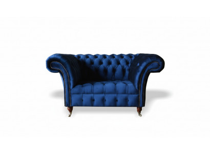Chesterfield fauteuil textiel stof blauw creatieve meubels nieuw woonkamer luxe modern