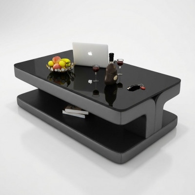 Ontwerper salontafel gestoffeerde tafel leer glas moderne tafels glas