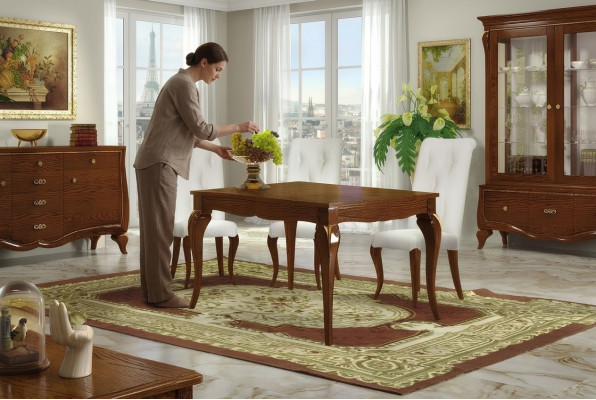 Uitschuifbare eettafel Houten tafel Tafels Modern Ontwerp Eetkamer Eet Luxe Meubels