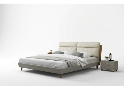 Bed Kussen Ontwerp Luxe Tweepersoonsbedden Beige 180x200 Slaapkamer