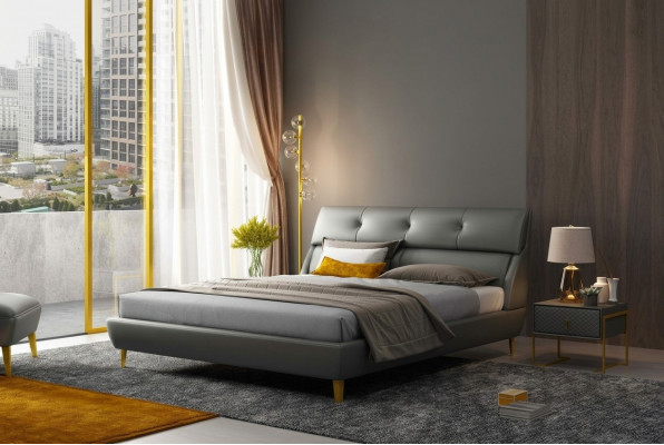 Slaapkamer hotelbedden tweepersoonsbedontwerp leren bedden 180x200cm