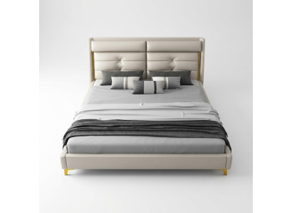 Luxe slaapkamer tweepersoonsbed bed 180x200cm lederen bedden bedframe