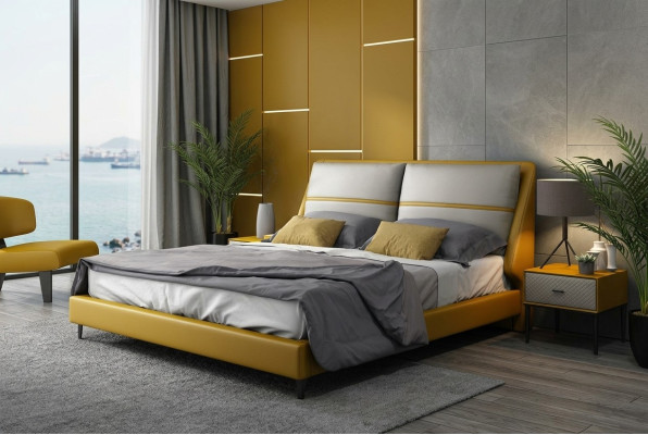 Luxe slaapkamer bed ontwerp luxe dubbele hotelbedden 180x200 cm.