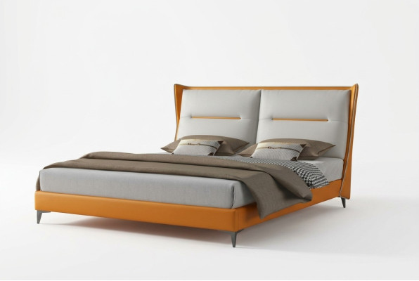 Modern design bed 180x200 leather hotel beds double sleeping room