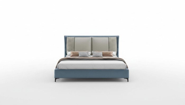 Ontwerper bed slaapkamer bedden textiel leer hotel luxe bekleding fluweel stof.