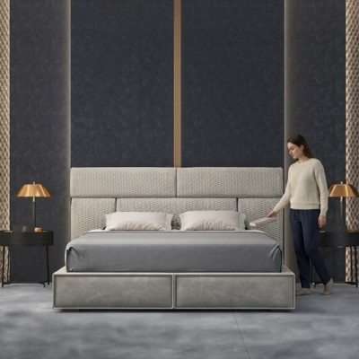Beddenontwerp Bed Dubbel Huwelijk Modern Hotel Frame Slaapkamer