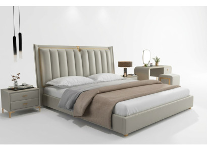 Luxe bed gestoffeerd bed lederen slaapkamer bedden 180x200cm tweepersoonsbed