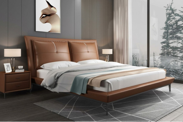 Ontwerper Bed Slaapkamer Bedden Hotel Leder Italiaanse Meubels