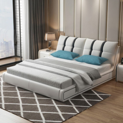 Ontwerper bed slaapkamer bedden inrichting hotel luxe bekleding leer meubels
