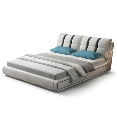 Ontwerper bed slaapkamer bedden inrichting hotel luxe bekleding leer meubels