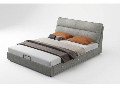 Ontwerp Leren Bed Moderne Hotel Frame Luxe Slaapkamer Tweepersoonsbedden Huwelijk