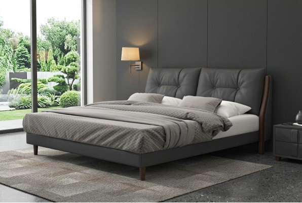 Hotelbed Luxe Design Bedden Met Stoffen Houten Lederen Slaapkamer 180x200