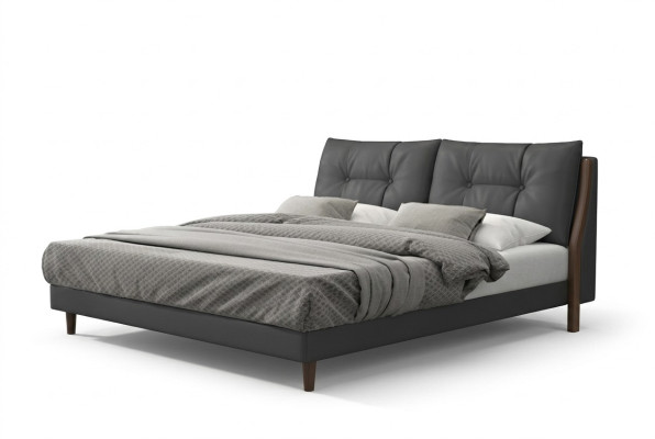 Hotelbed Luxe Design Bedden Met Stoffen Houten Lederen Slaapkamer 180x200