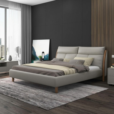 Ontwerp Textiel Bed Huwelijk Moderne Hotel Frame Luxe Tweepersoons Bedden
