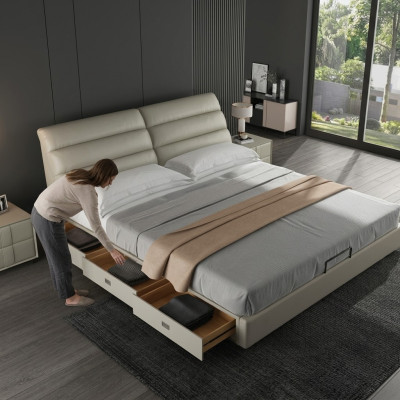 Bed Klassiek Gestoffeerd Ontwerp Luxe Tweepersoons Hotel Bed Slaapkamer