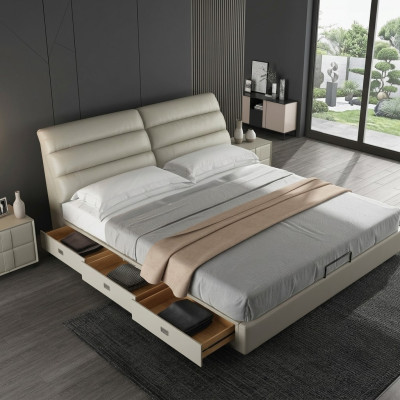 Bed Klassiek Gestoffeerd Ontwerp Luxe Tweepersoons Hotel Bed Slaapkamer