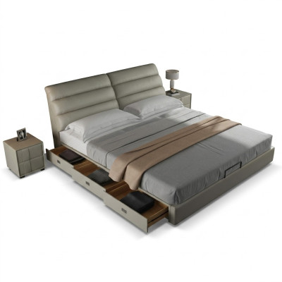 Bed Klassiek Gestoffeerd Ontwerp Luxe Tweepersoons Hotel Bed Slaapkamer