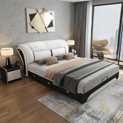Beddengoedontwerp Luxe Dubbel Hotelhuwelijk Slaapkamer Lederen 180x200cm Bedden